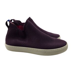 Rothy's The‎ Chelsea Boot Womens 8.5 High Top Sneakers Knit Berry Purple Comfort